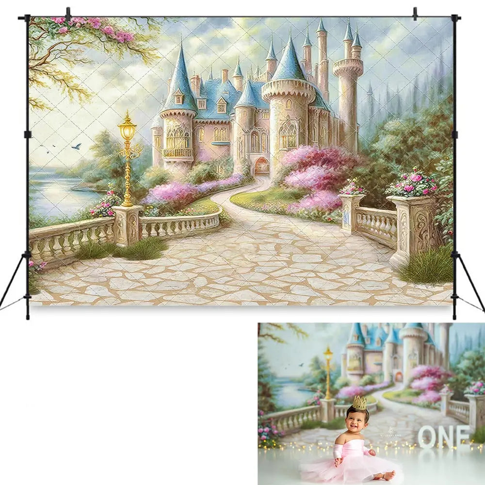 Fantasy Castle Photography Backdrop Kids Baby Cake Smash Photocall Decors Child Adult Birthday Studio Backgrounds