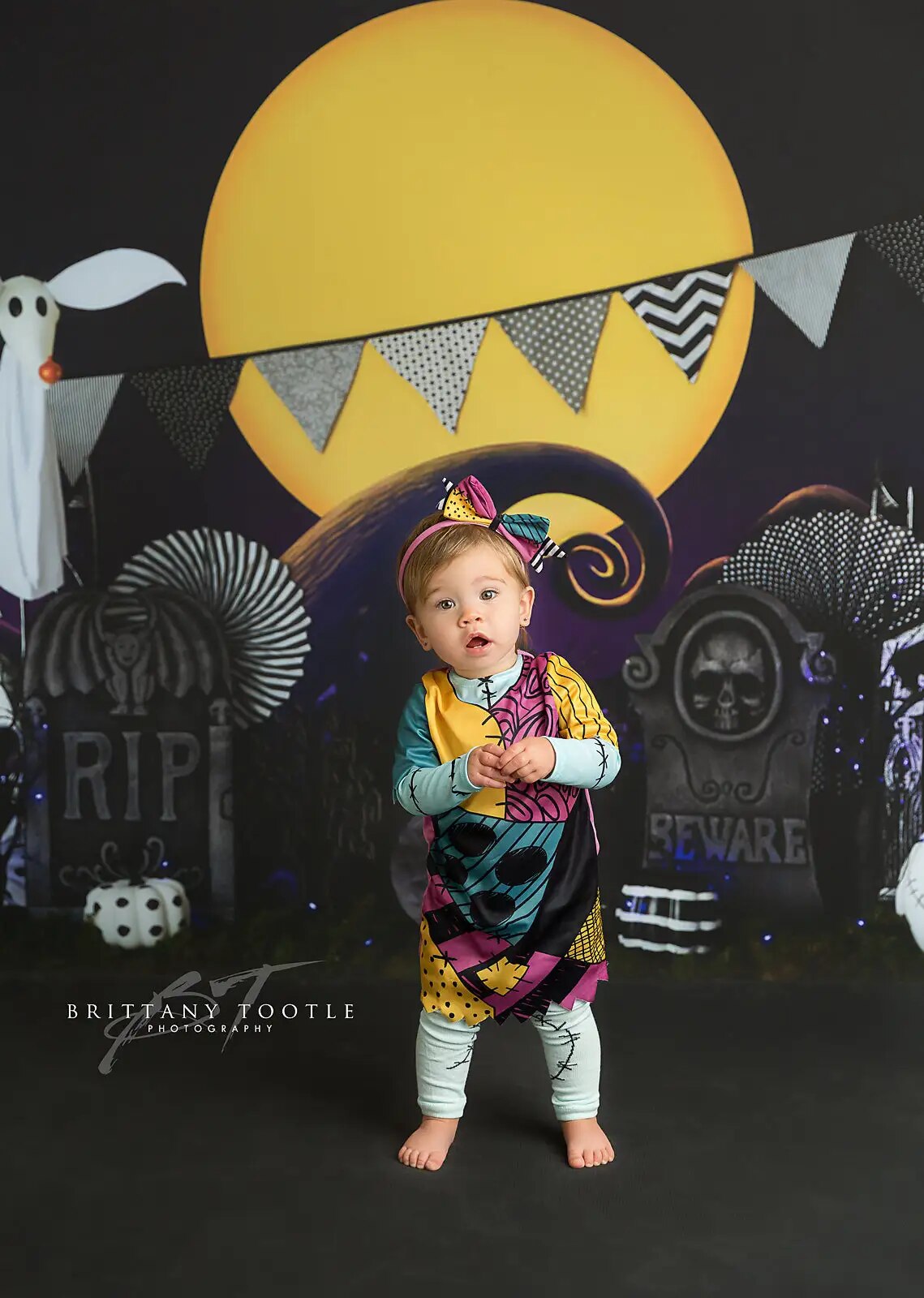 Halloween Cemetery Ghost Backdrops Kids Baby Photography Props Child Adult Photocall Pumpkin Big Moon Evening Background