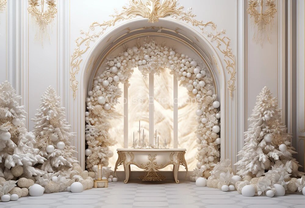 Christmas Tree Castle Room Backdrops Kids Adult Photography Props Child Baby Photocall Decors Xmas Forest Living Room Background