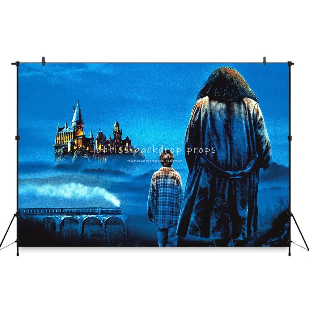 Wizard School Backdrops Kids Adult Photography Prop Birthday Party Banner Witch Wizards Shop Library Background Baby Photostudio