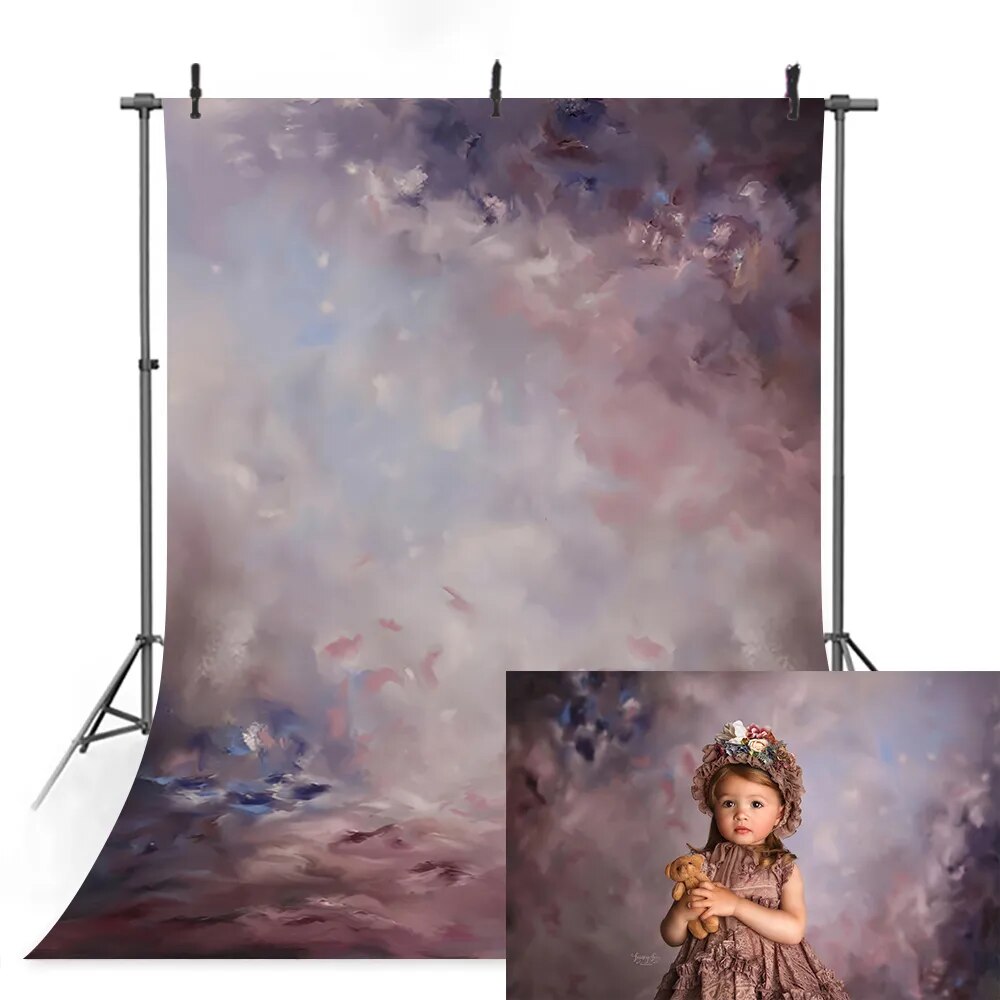 Arrière-plan de photographie abstraite en Polyester, décor de Portrait d'enfants enceintes, peinture à l'huile, Texture artistique, accessoires Photo d'anniversaire 