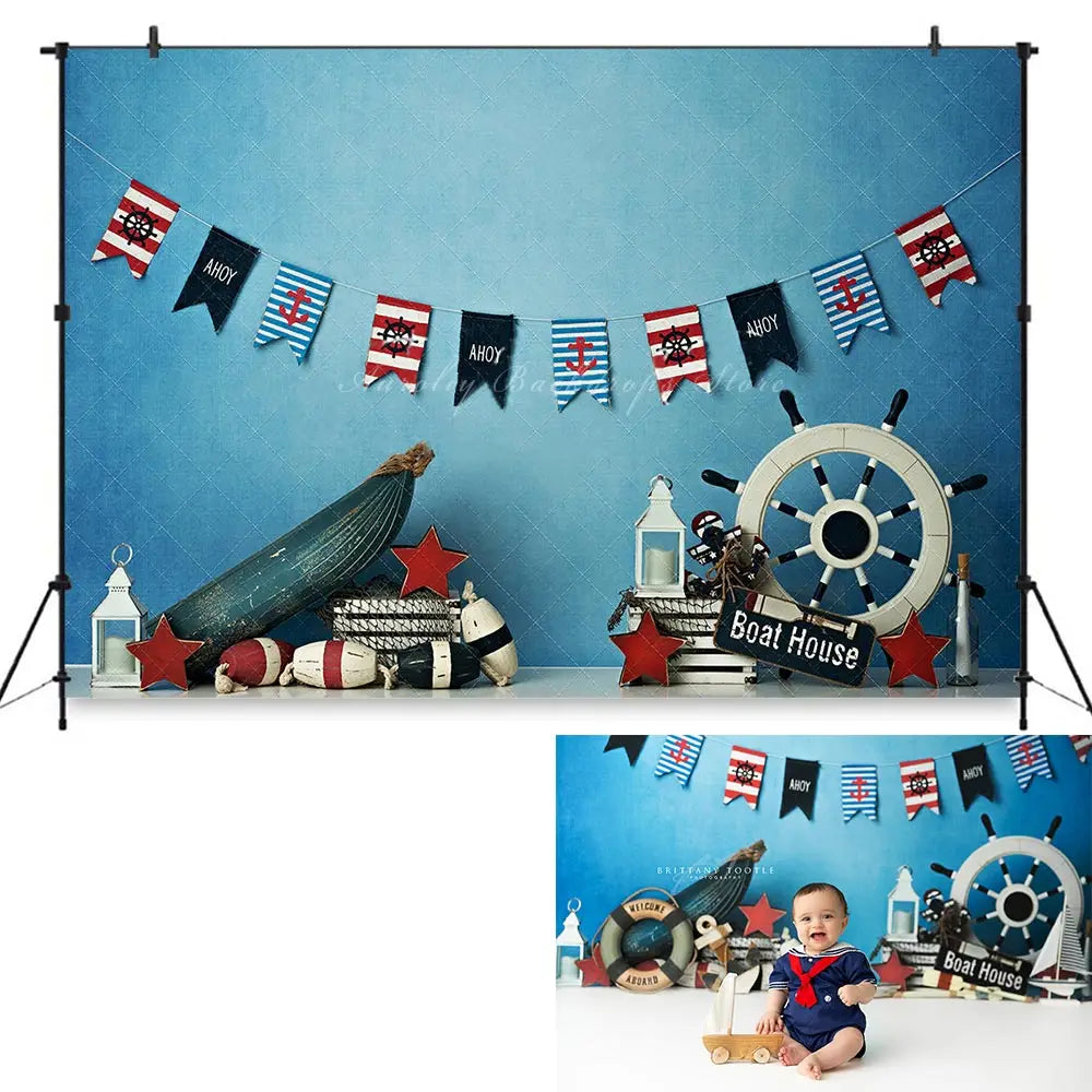 Beep Beep Blue Bus Photography Backdrop Kids Baby Cake Smash Photocall Decors Child Adult Birthday Studio Backgrounds