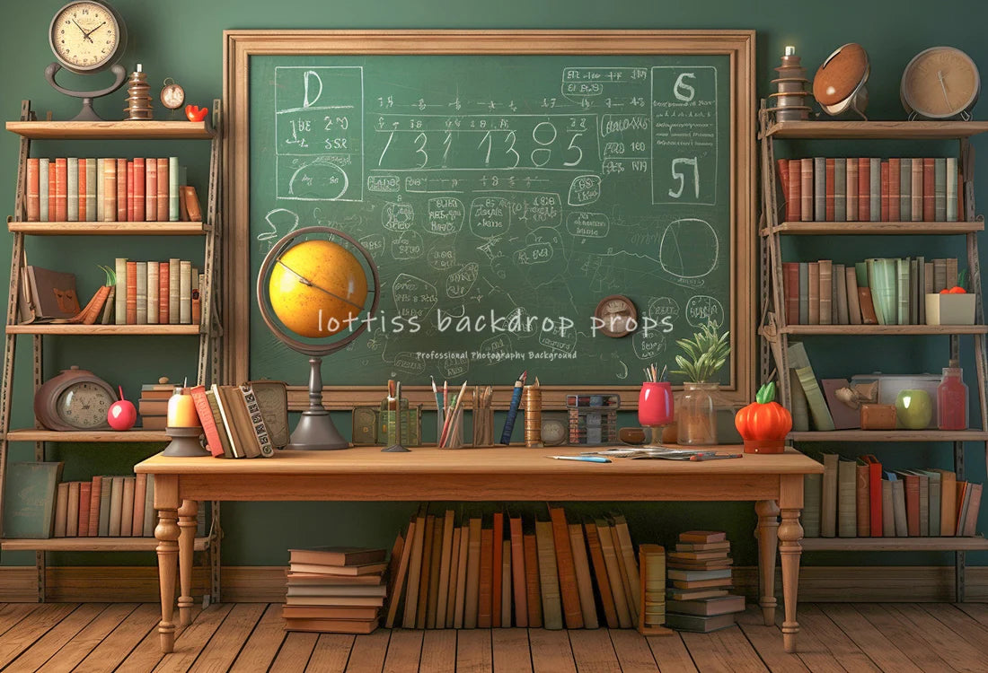 Blackboard Books Classroom Backdrops Kids Baby Photography Props Child Adult Photocall Decors Back To School Theme Backgrounds