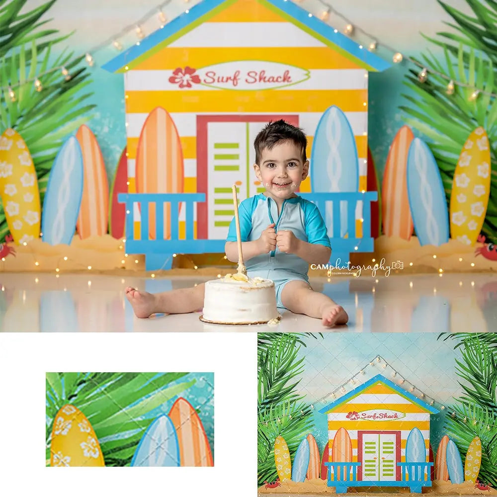 Summer Surf Shack Photography Backdrop Kids Baby Cake Smash Photocall Decors Child Boys Adult Birthday Studio Backgrounds