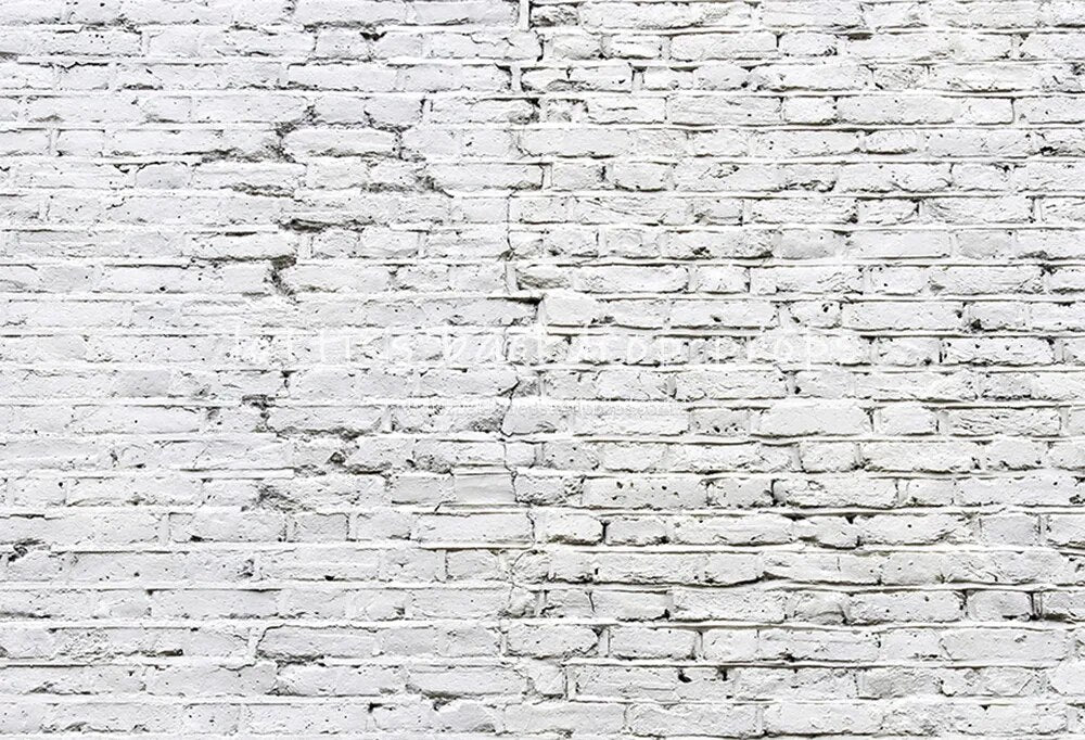 White Brick Wall Backdrops Old Bricked Brick-wall Wallpaper Kids Pregant Portrait Adult Birthday Decor Photography Background