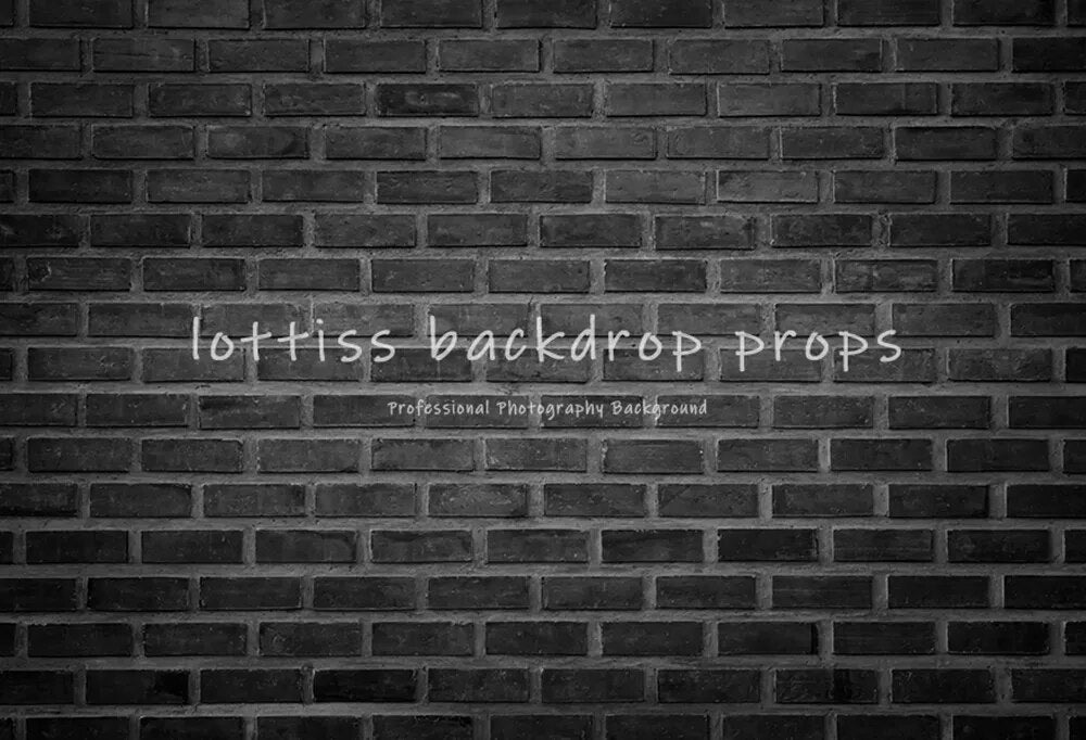 Black Brick Wall Backdrops Series-Two For Photography Kids Portrait Adult Birthday Decor Old Broken Brick-wall Background