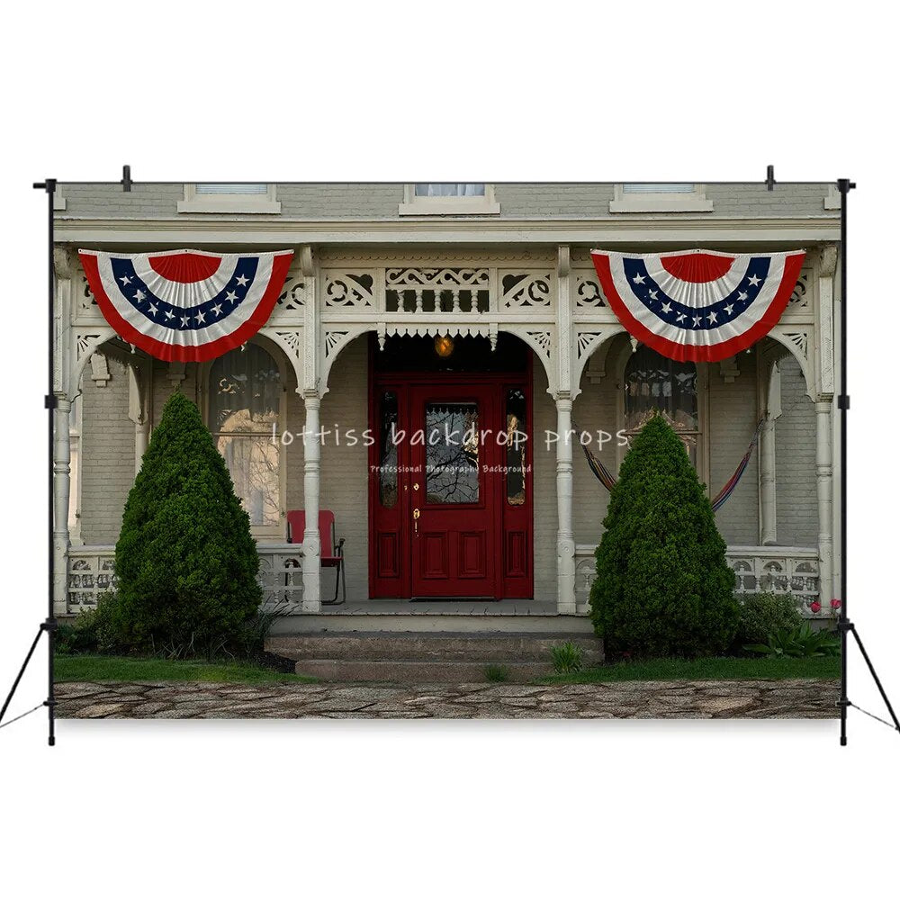 Décors de boutique à rayures Starsand, accessoires de séance photo pour enfants et adultes, décors de photographie de gâteau Smash pour enfants et bébés, arrière-plan de fête nationale 