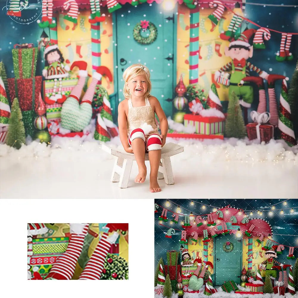 Christmas Themed Backdrop Winter Snowman Kids Baby Cake Smash Photography Props Child Adult Birthday Photo Shoot Backgrounds