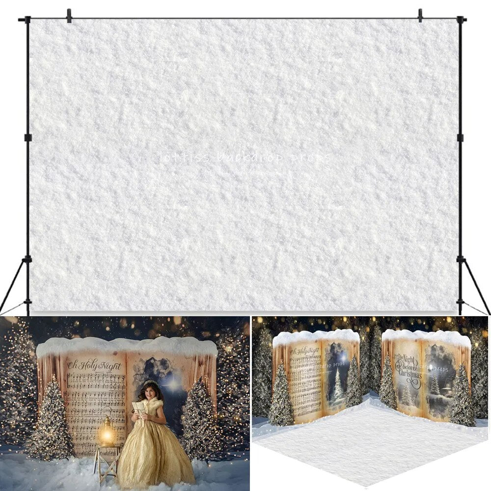 Christmas Storytime Backdrops Kids Photography Backdrops Child Baby Photocall Props Xmas Santa Snowy Moon Background