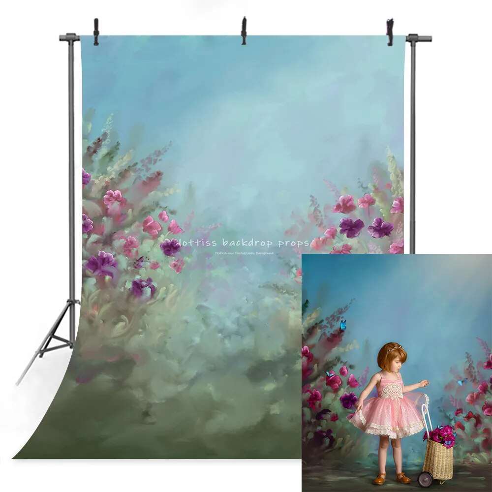 Abstract Floral Backdrops Adult Portrait Photography Children Photocall Background Pregnant Baby Kids Newborn Photostudio Props