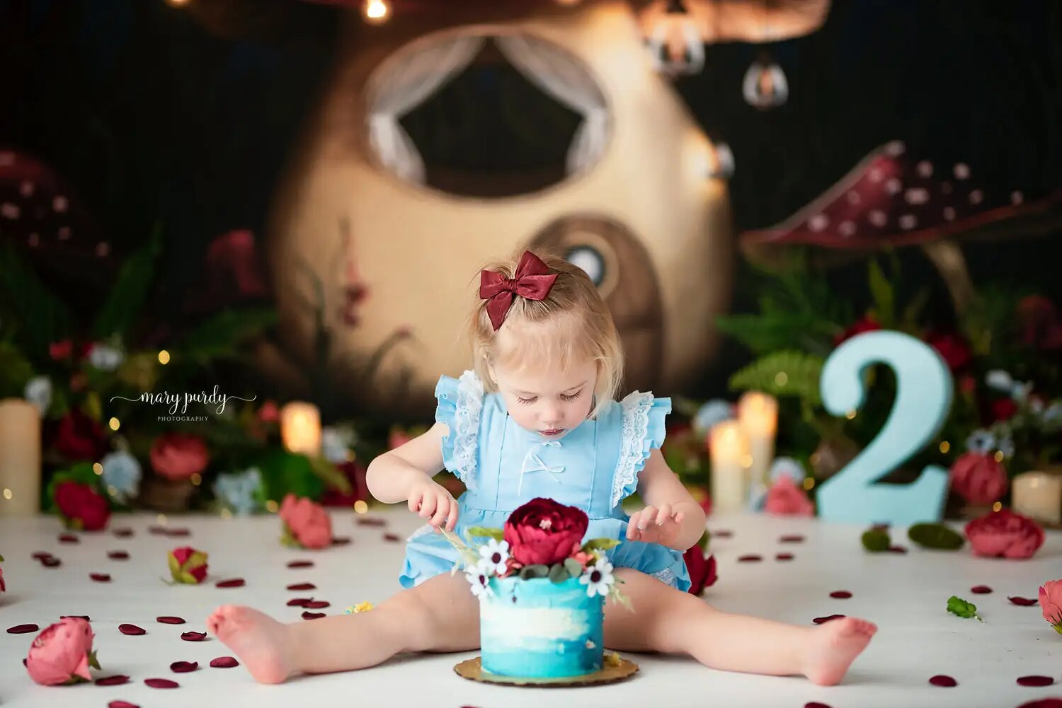 Fées champignon maison toile de fond enfants adulte Photocall anniversaire gâteau Smash accessoires bébé enfant photographie fond