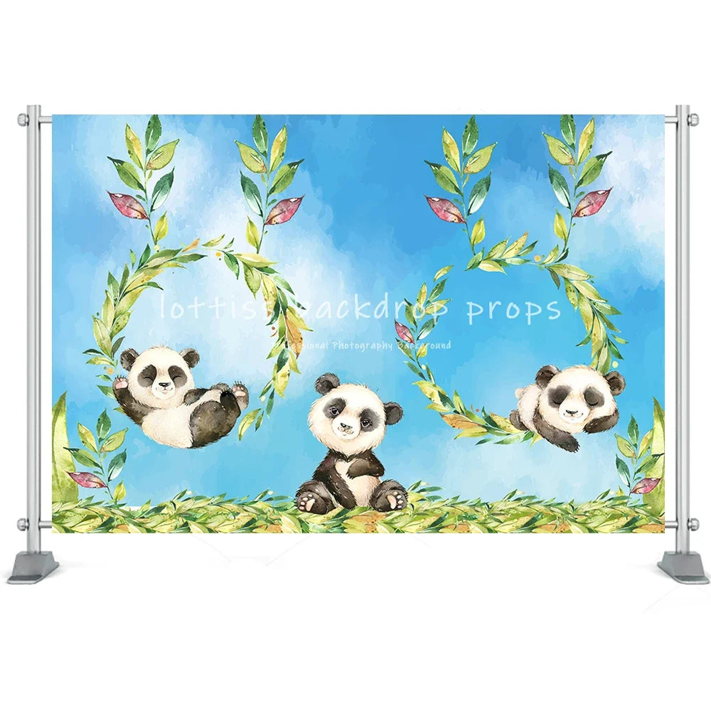 Toy Bear Photography Background Baby Shower Balloons Party Newborn Cake Smash Poster Kids Portrait Backdrop Family Photocall