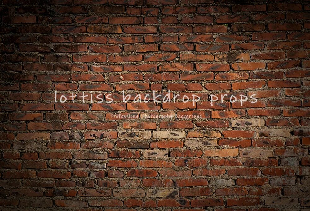 Dark Red Brick Wall Photography Backdrop Old Brown Brick-wall Wallpaper Adult Portrait Baby Child Birthday Decor Background