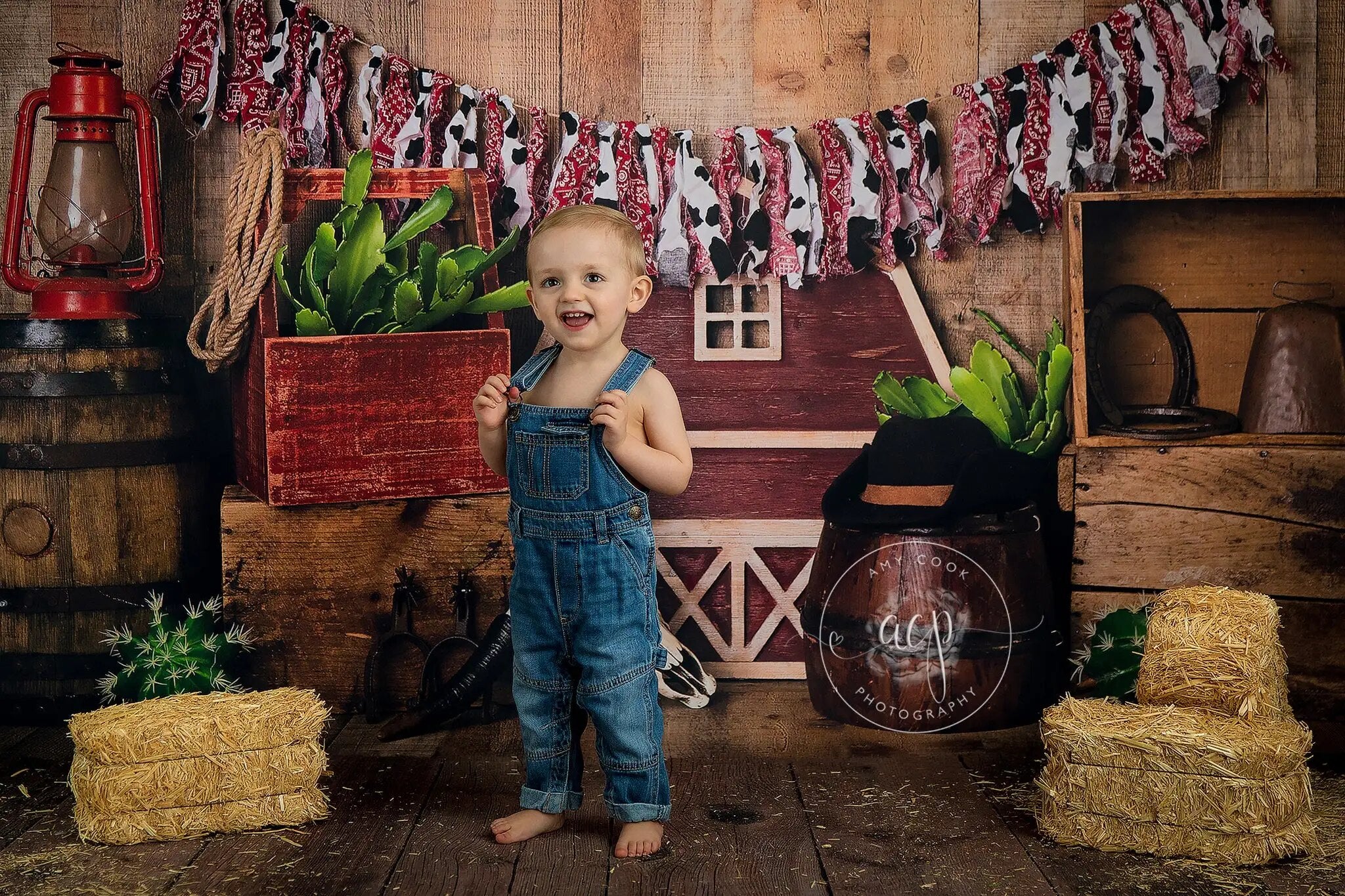 Cowboy Up Backdrops Boy Girl Cake Smash Photography Kids Baby Birthday Photocall Decors Mexico Desert Background