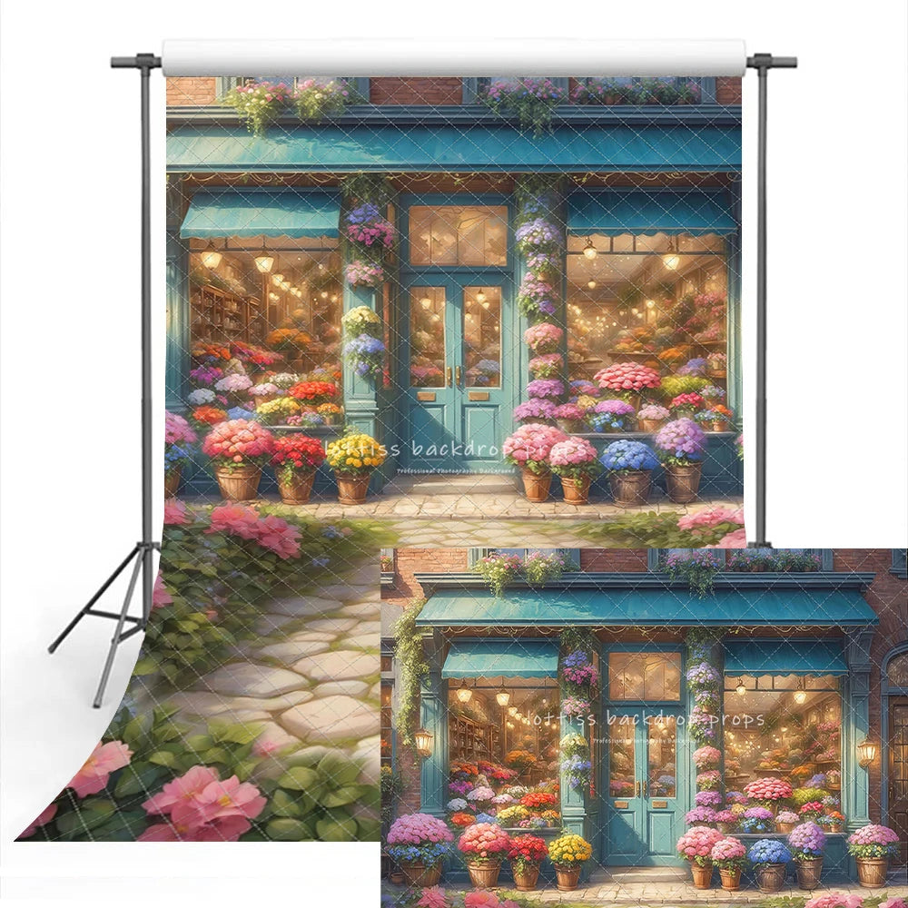 Spring Blossom Boutique Backdrops Kids Girl Photography Child Adult Photocall Decors Floral Market Kitchen Garden Backgrounds