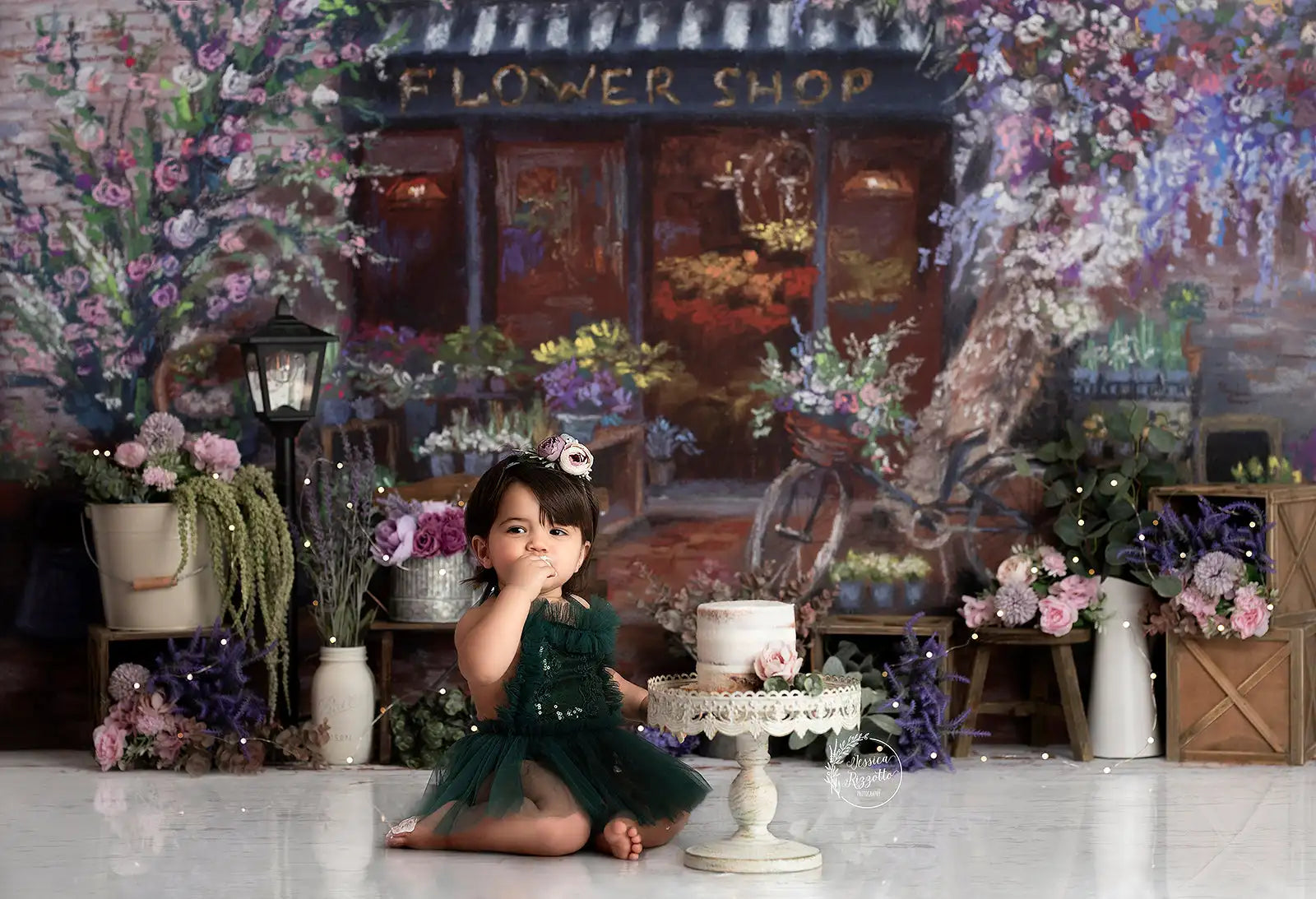 Spring Flower Shop Backdrops Kids Girl Photography Child Adultl Photocall Props Garden Foral Backgrounds