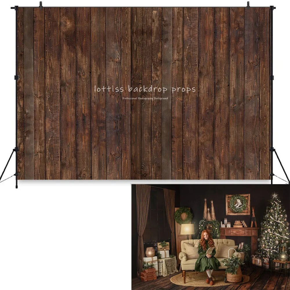 Winter Fun Xmas Festivities Fireplace Backdrops Girl Kids Portrait Props Christmas Trees Photography Background For Photostudio