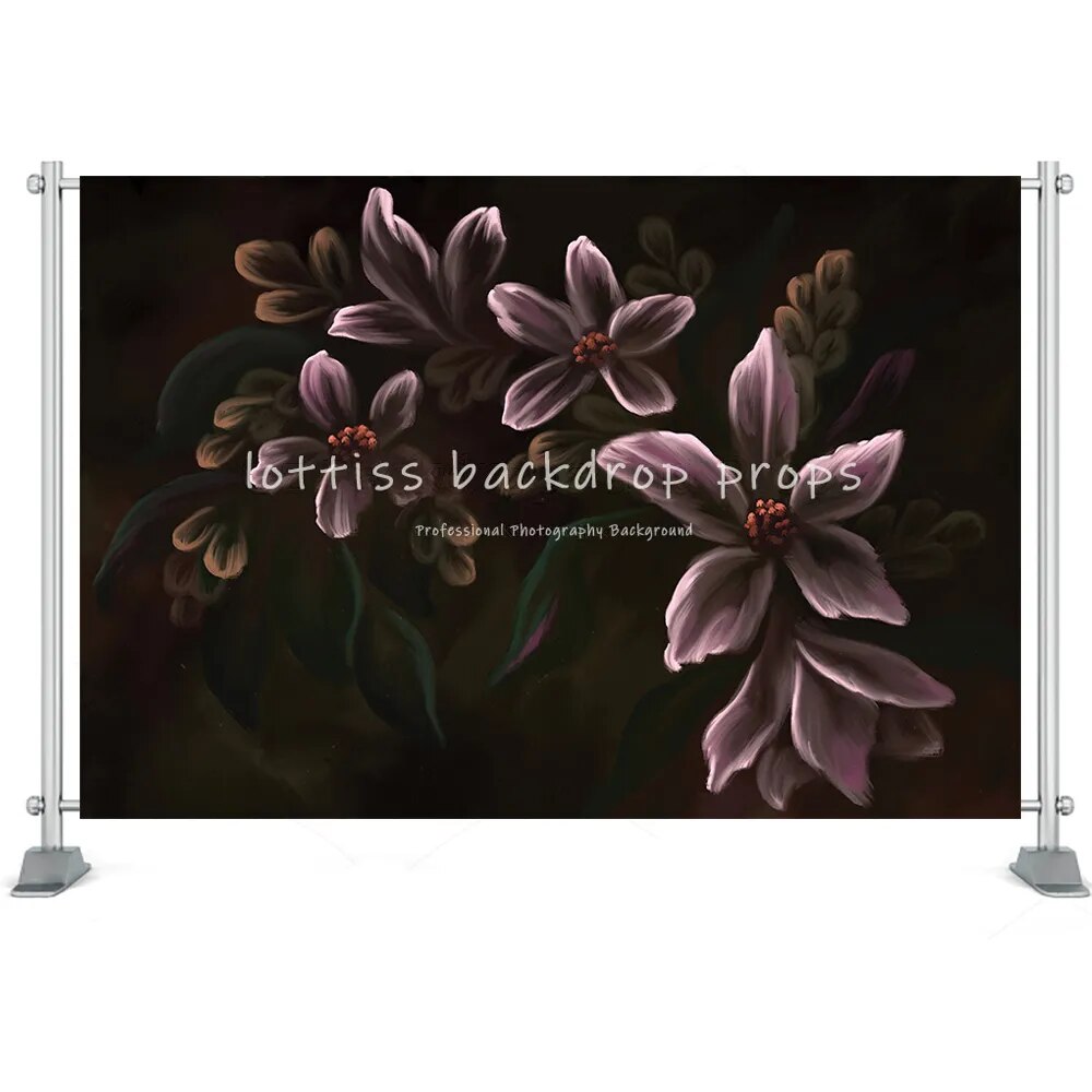 Fine Art Floral Photography Backdrops Adult Children Pregant Portrait Photo Props Hand Painting Flower Background Photostudio