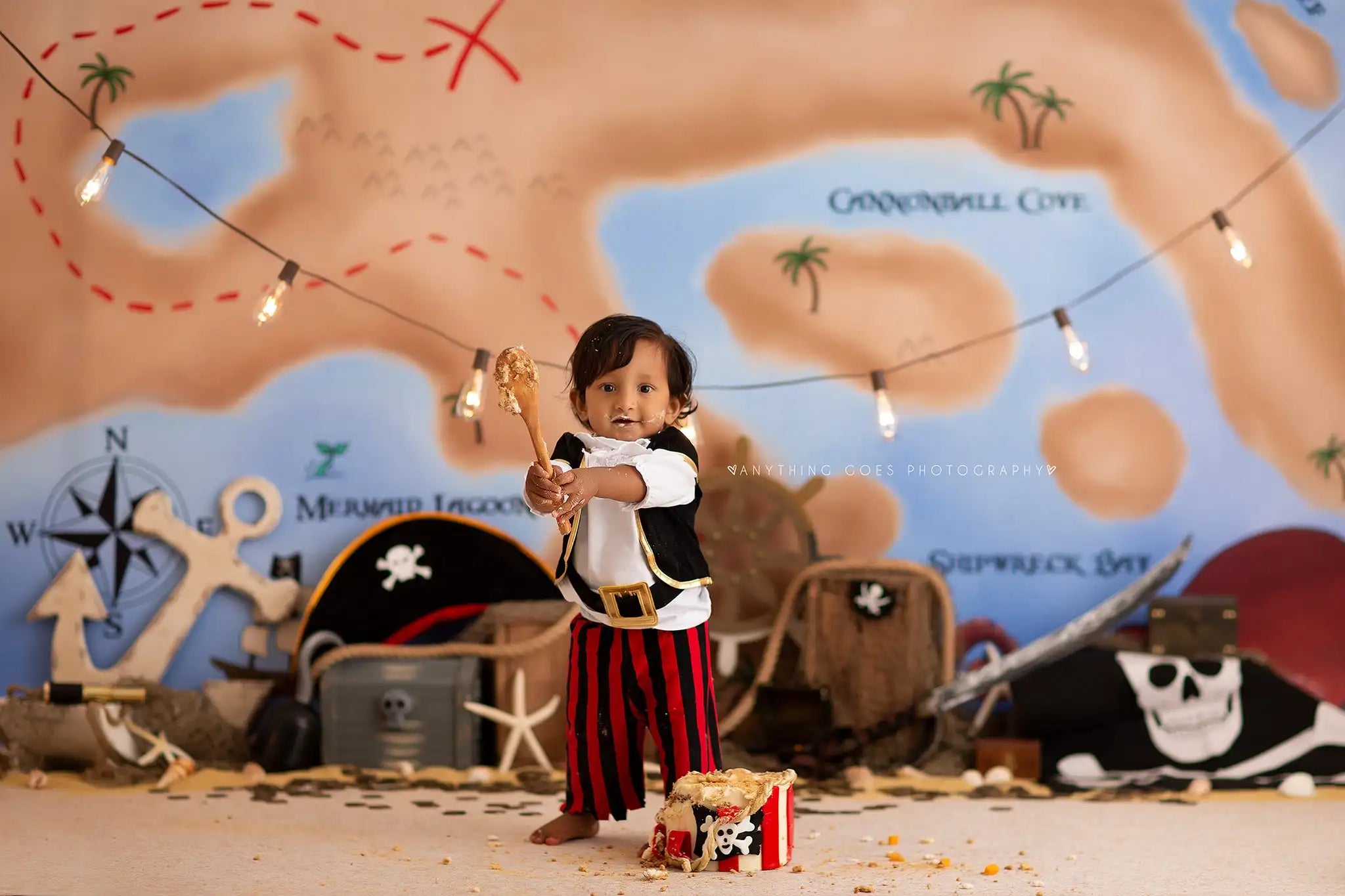 Adventure Backdrop Kids Baby Cake Smash Photography Props Pirate Map Child Boys Adult Birthday Party Backgrounds