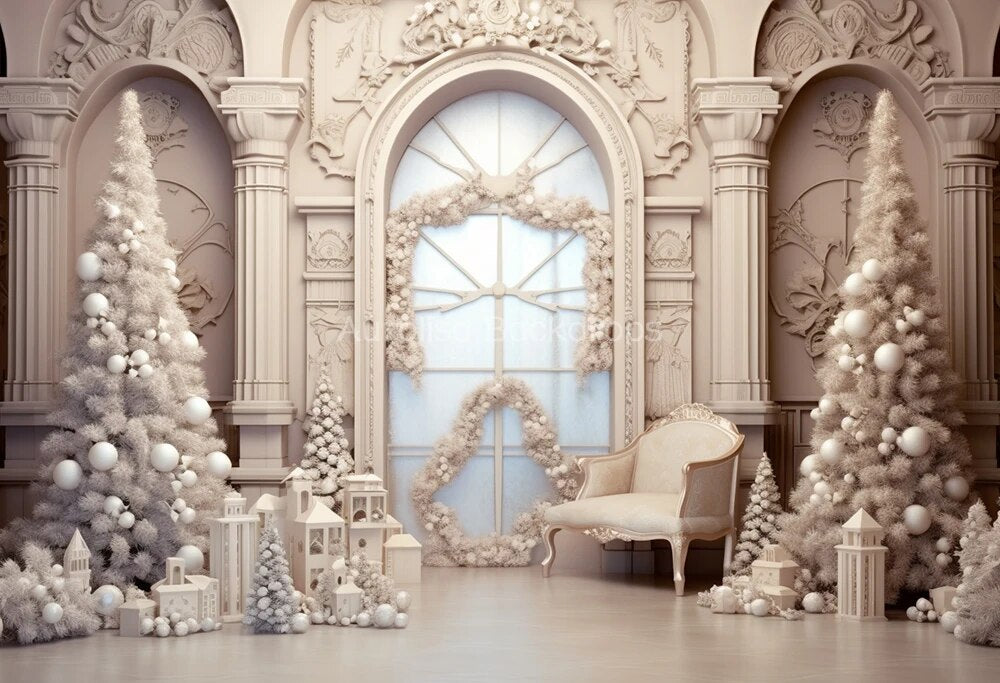 Christmas Tree Castle Room Backdrops Kids Adult Photography Props Child Baby Photocall Decors Xmas Forest Living Room Background