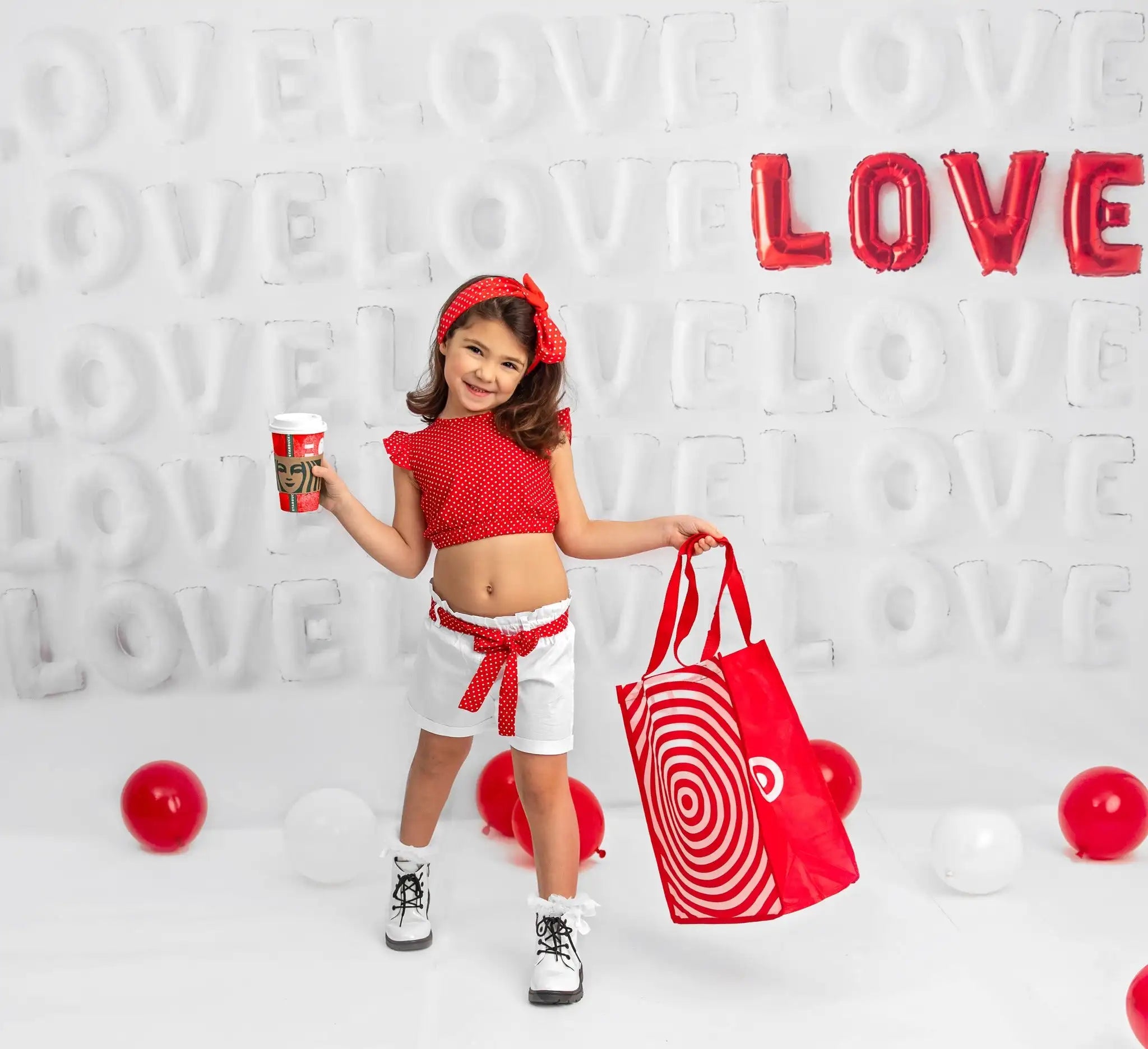 Modern Love Valentine's Day Backdrops Kids Girl Photography Props Pink Balloons Decors Backgrounds