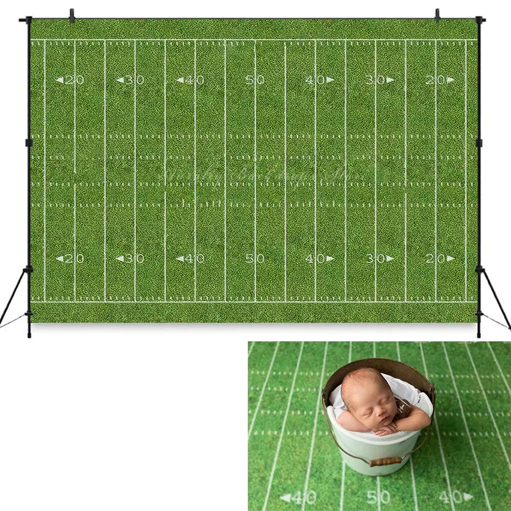 Football Field Newborn Baby Photography Backdrop Kids Baby Cake Smash Photocall Decors Child Adult Studio Backgrounds