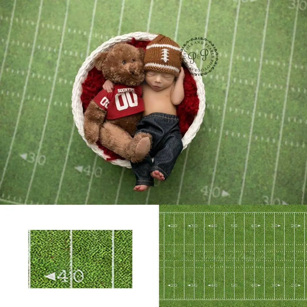 Football Field Newborn Baby Photography Backdrop Kids Baby Cake Smash Photocall Decors Child Adult Studio Backgrounds