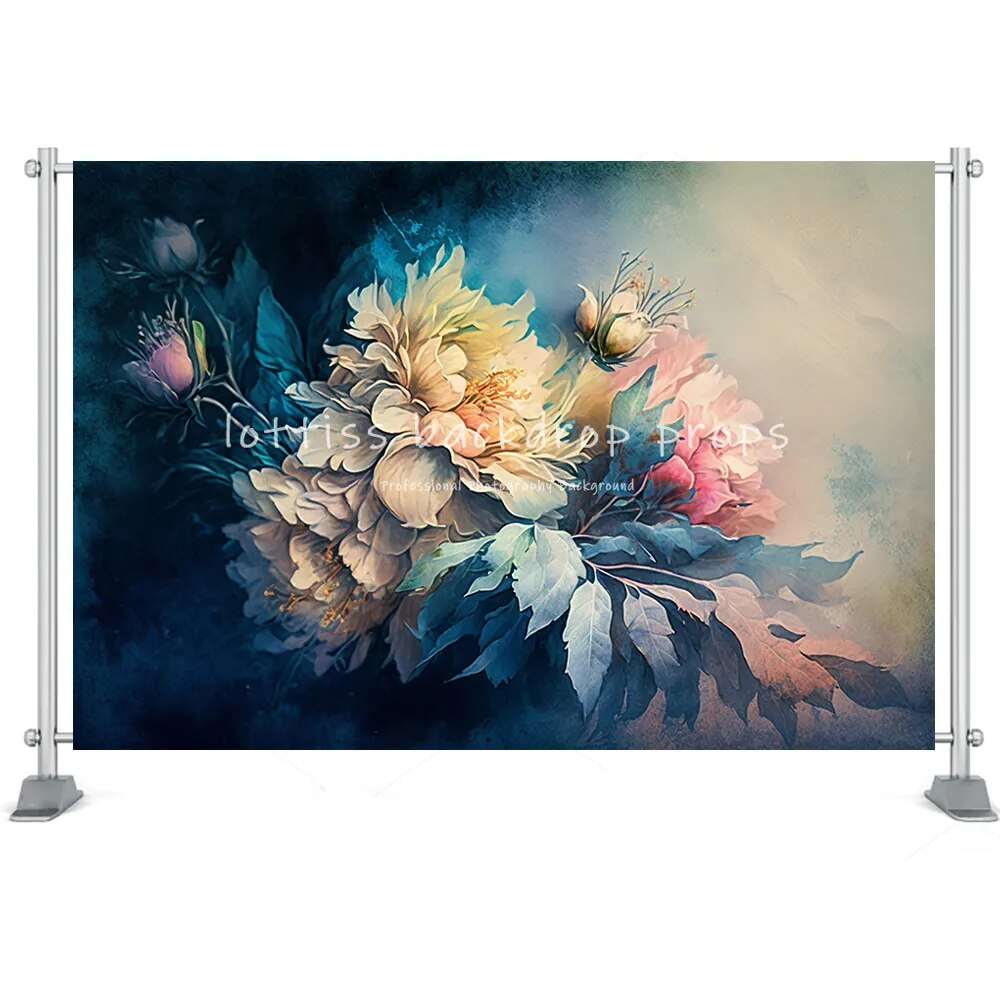 Adult Art Photography Backdrop Watercolor Hand Painting Floral Abstract Decor Kids Pregnant Photocall Baby Birthday Photostudio