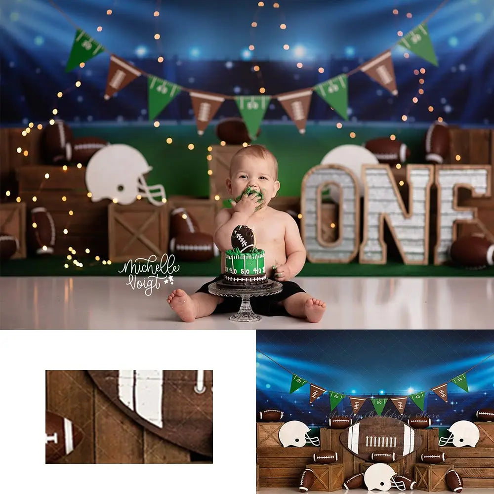 Touchdown Photography Backdrop Kids Baby Cake Smash Photocall Decors Child Adult Birthday Photo Studio Backgrounds