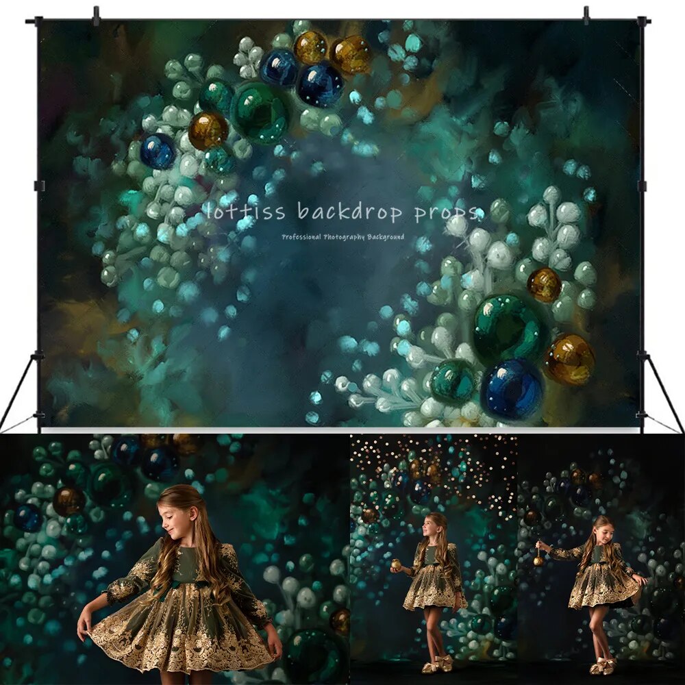 Christmas Floral Backdrops Kids Adult Photography Props Child Baby Pregnant Woman Photocall Winter Flower Background