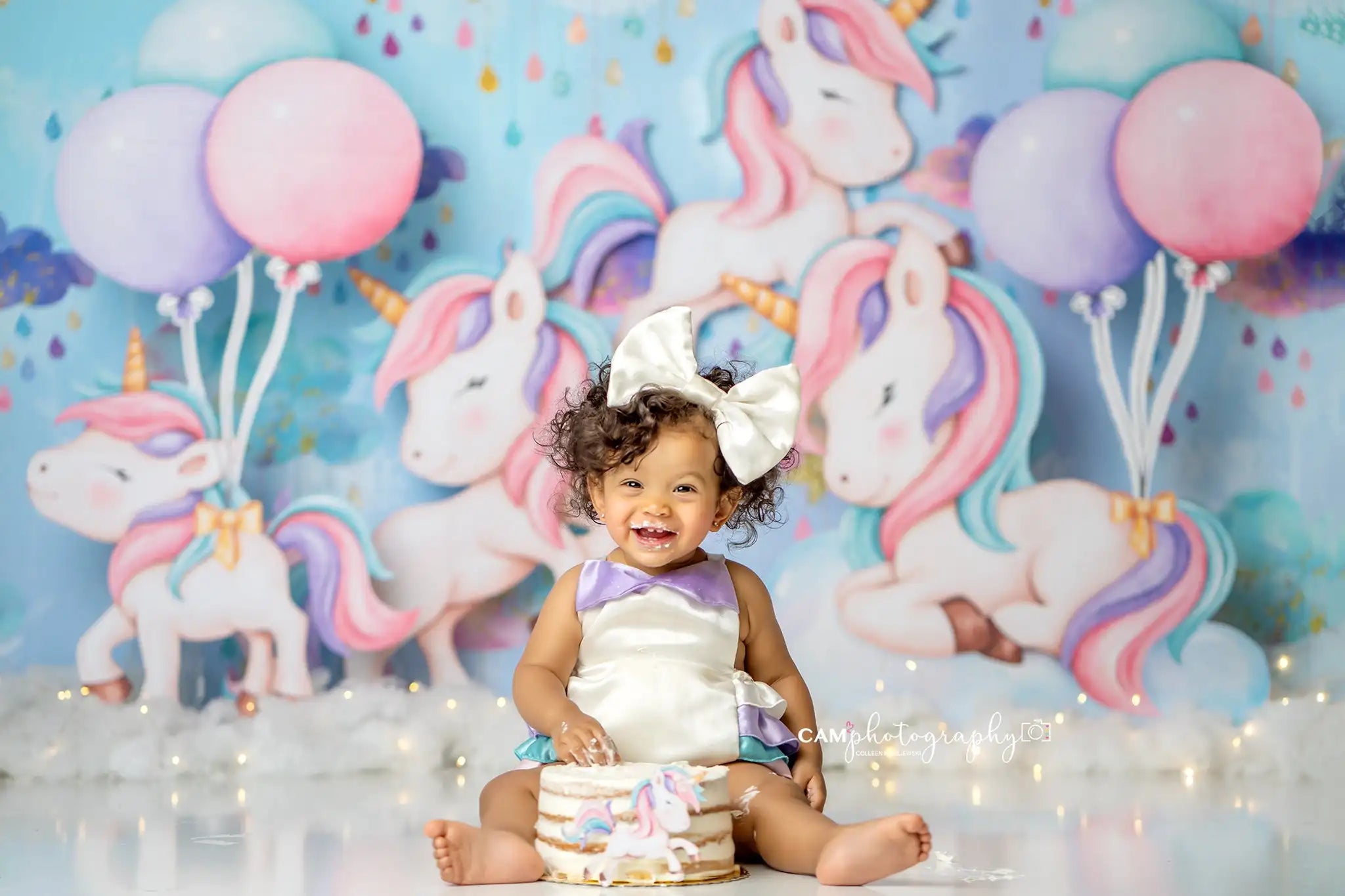 Happy Unicorns Backdrops Kids Boy Photography Props Child Adult Photocall Decors Child Birthday Cake Smash Props Backgrounds