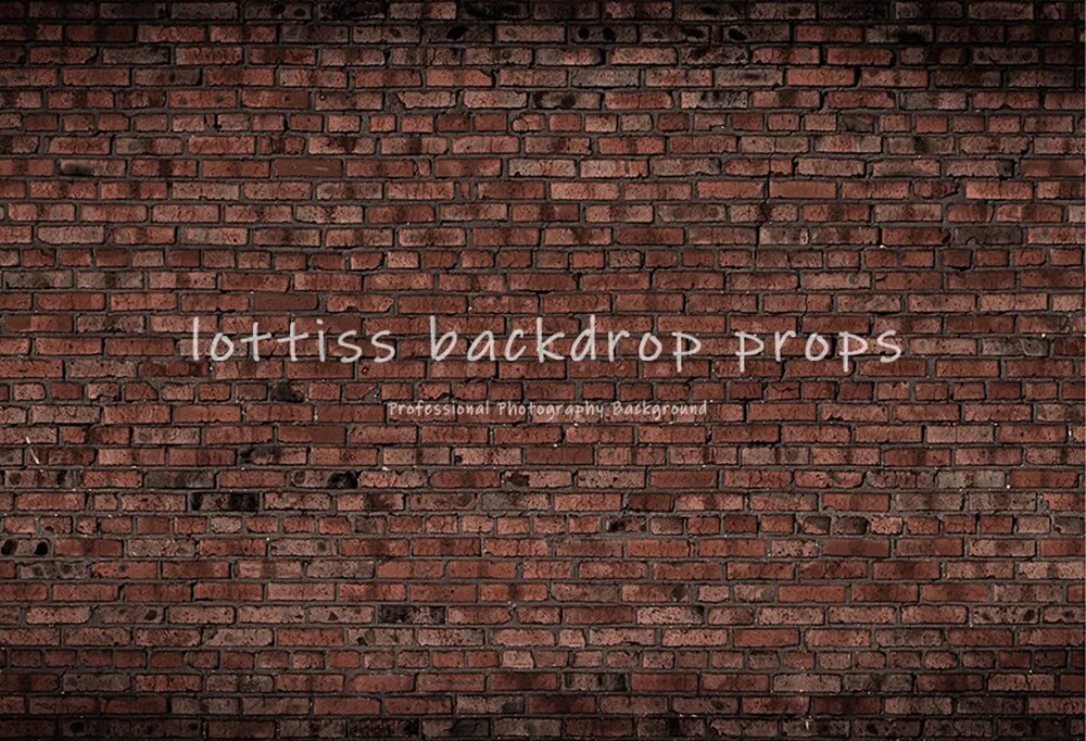 Dark Red Brick Wall Photography Backdrop Old Brown Brick-wall Wallpaper Adult Portrait Baby Child Birthday Decor Background