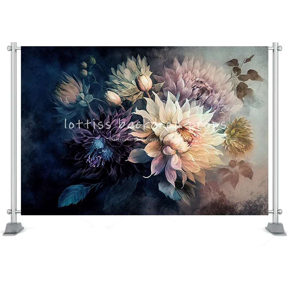 Adult Art Photography Backdrop Watercolor Hand Painting Floral Abstract Decor Kids Pregnant Photocall Baby Birthday Photostudio