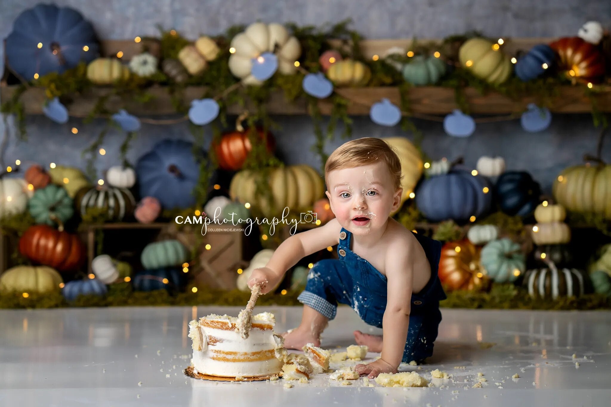 Grands arrière-plans de citrouille, gâteau d'anniversaire pour enfants et bébés, accessoires de photographie, décors pour séance photo pour enfants et adultes, arrière-plan d'automne et d'halloween 