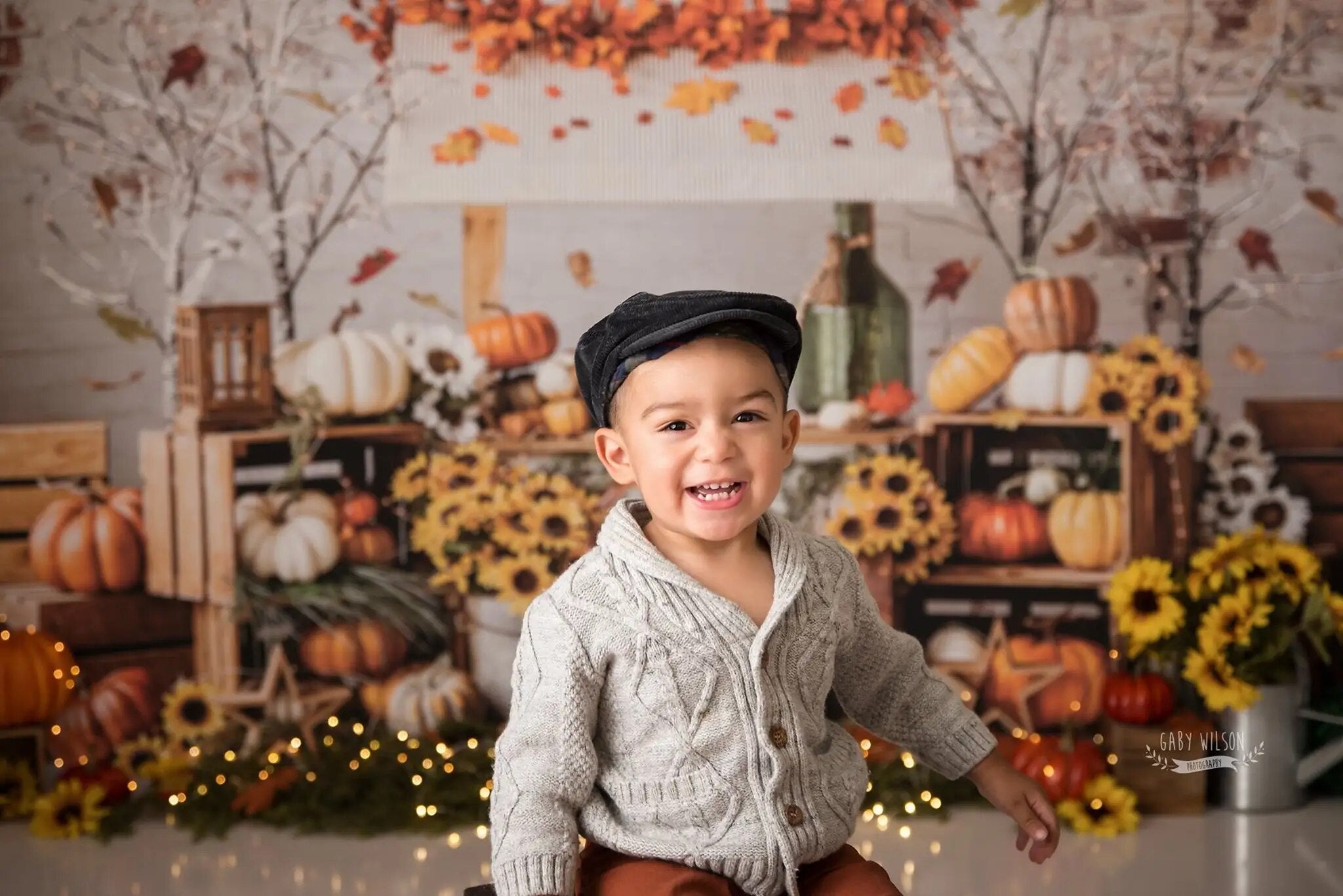 Fall Festival Pumpkin Backdrops Kids Baby Cake Smash Photorgaphy Halloween Bumper Harvest Background