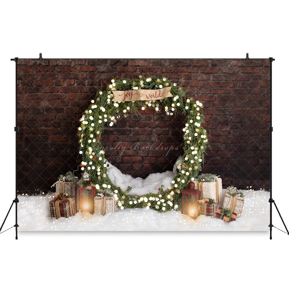 Merry Christmas Backdrop Fireplace Christmas-tree Kids Baby Cake Smash Photography Props Child Family Photoshoot Backgrounds