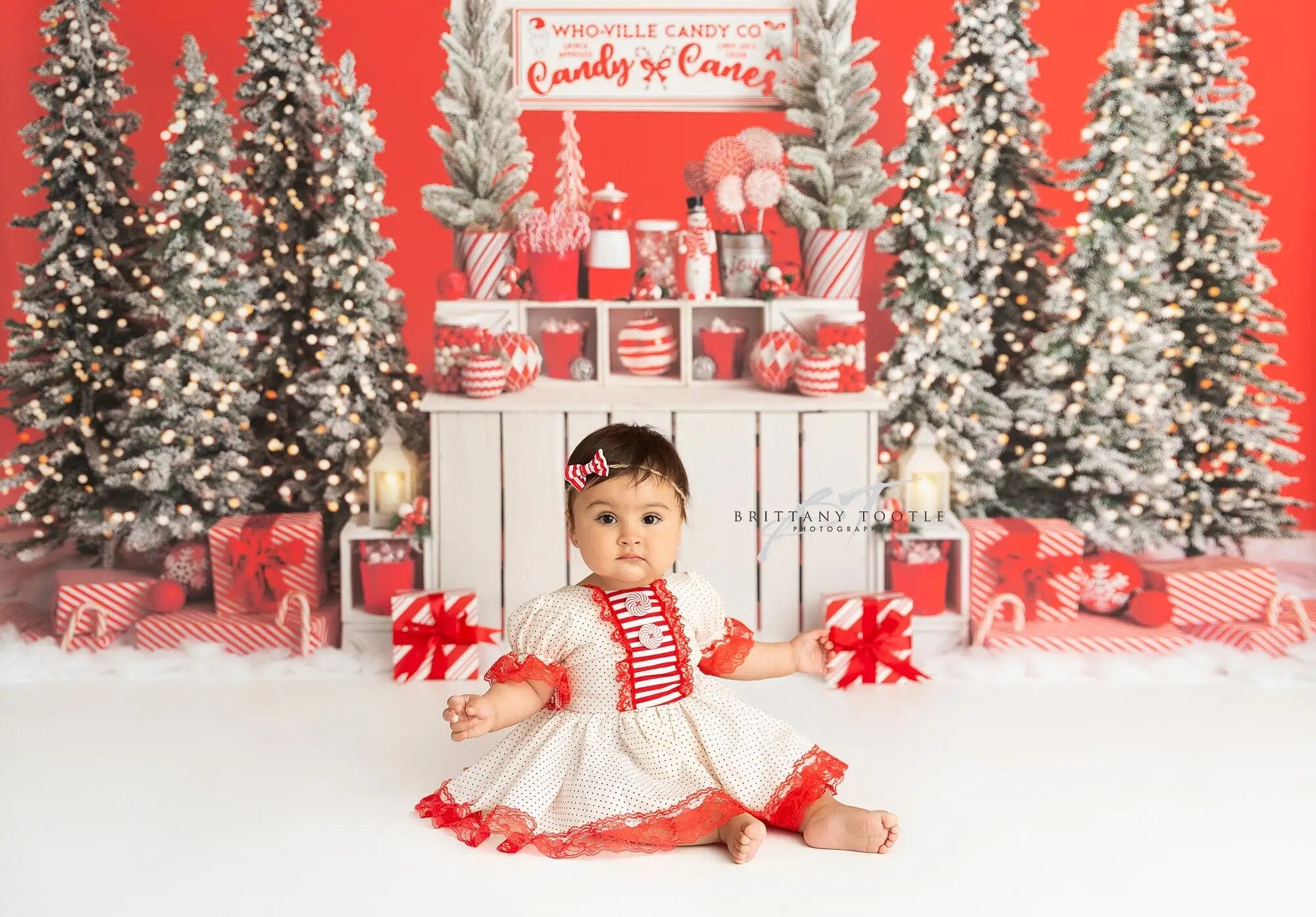 Candy Trees Backdrops Christmas Children Photography Baby Kids Family Portriat Props Winter Festival Background Photostudio