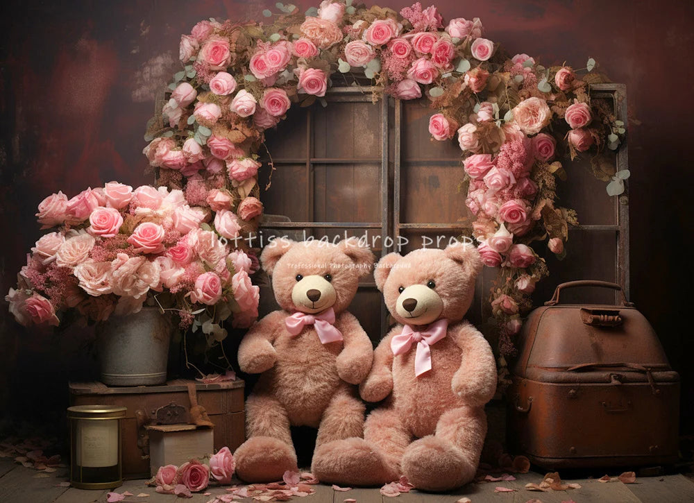 Sweet Bear Backdrops Child Baby Photography Props Kids Cake Smash Birthday Photocall Backgrounds