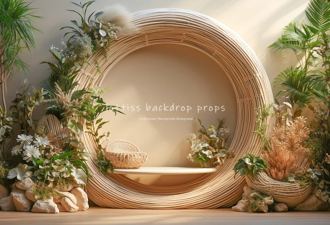 Spring Floral Arch Backdrops Kids Baby Photography Child Adult Photocall Rose Wooden Circus Garden Backgrounds