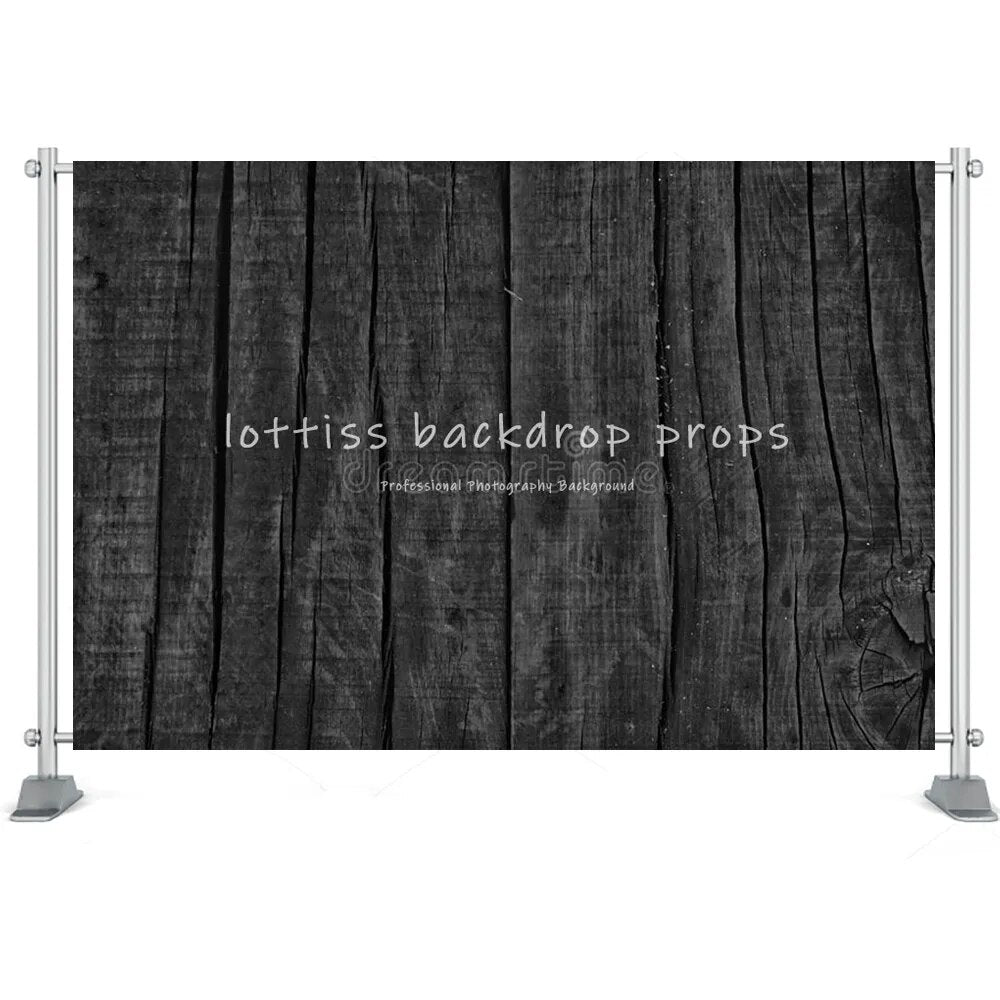 Black Wood Board Background Series-Two For Photography Baby Birthday Party Kids Portrait Rustic Planks Backdrop Cloth