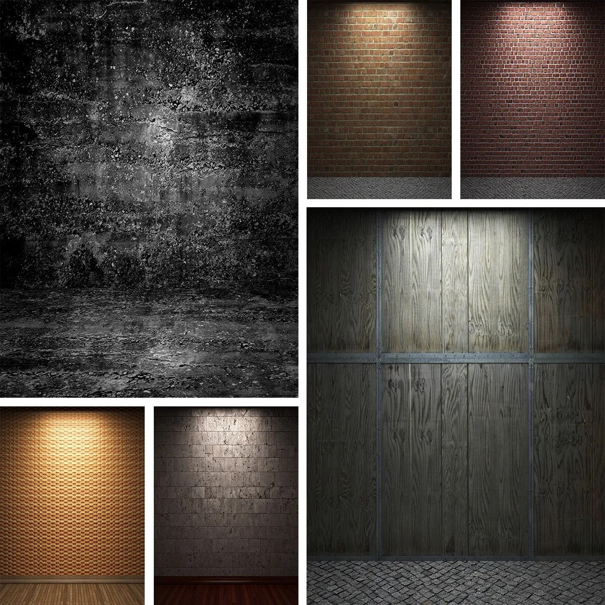 Dark Brick Wall With Floor Photography Backdrops Prop Concrete Walls And Floor Photography Background Adult Photostudio