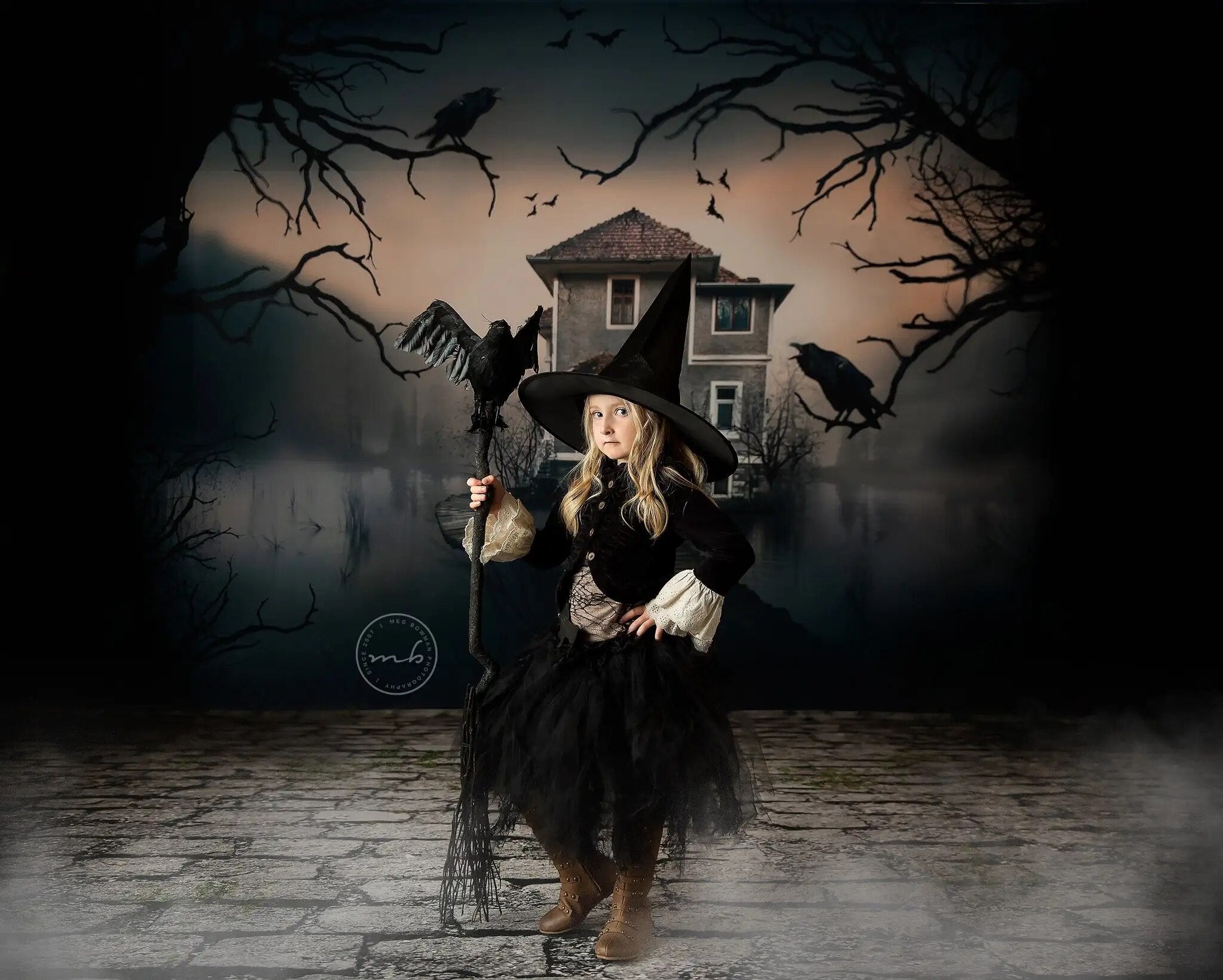 Haunted Gates Halloween Backdrops Kids Adult Photography Party Birthday Child Baby Cemetery Ghost Photocall Props Background