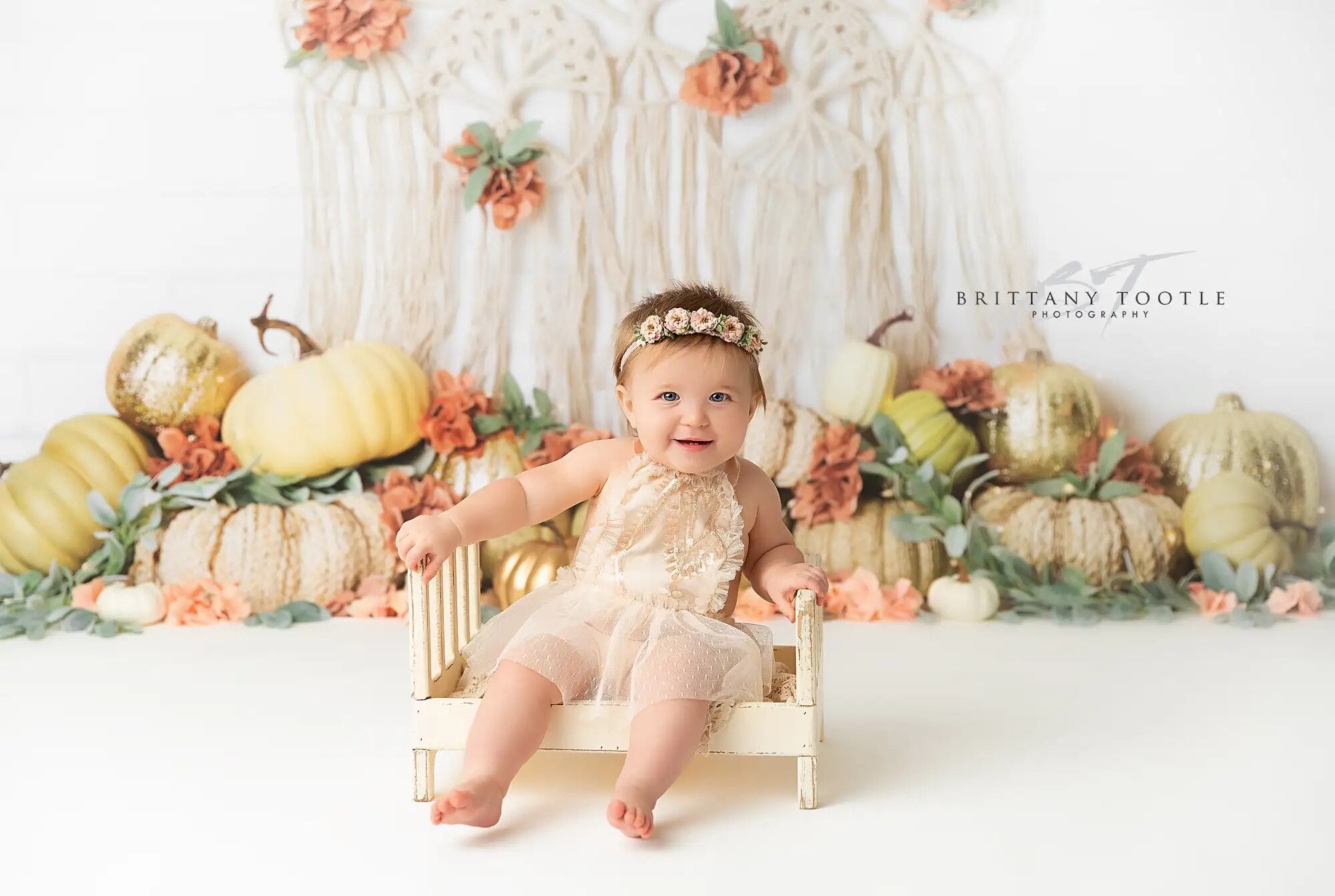 Gorgeous Gourds Pumpkin Backdrops Child Baby Birthday Cake Smash Props Adult Kids Cake Smash Photography Decors Background