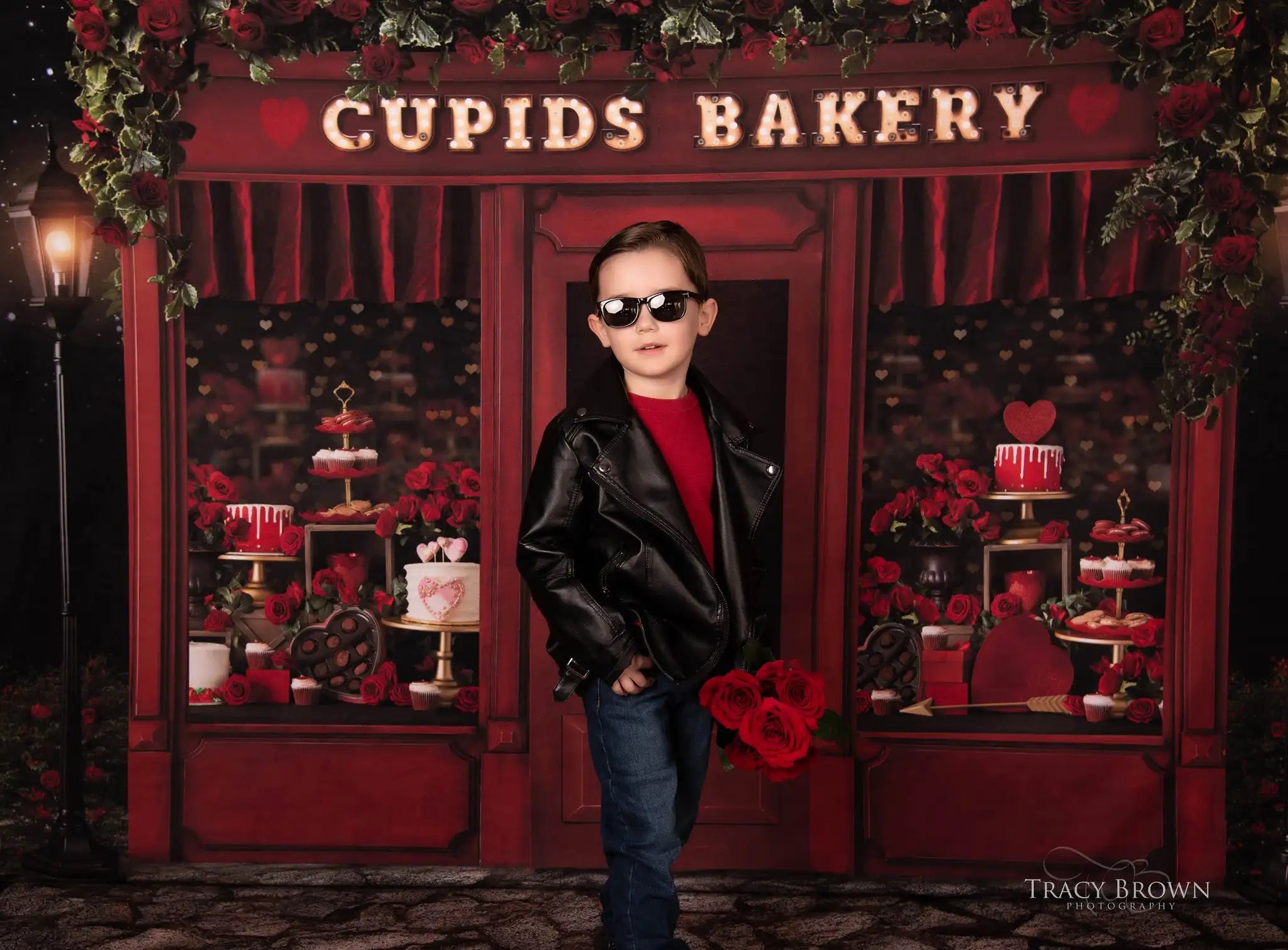 Cupids Bakery Valentine Day Backdrops Kids Baby Photography Props Child Adult Birthday Cake Smash Photocall Room Background