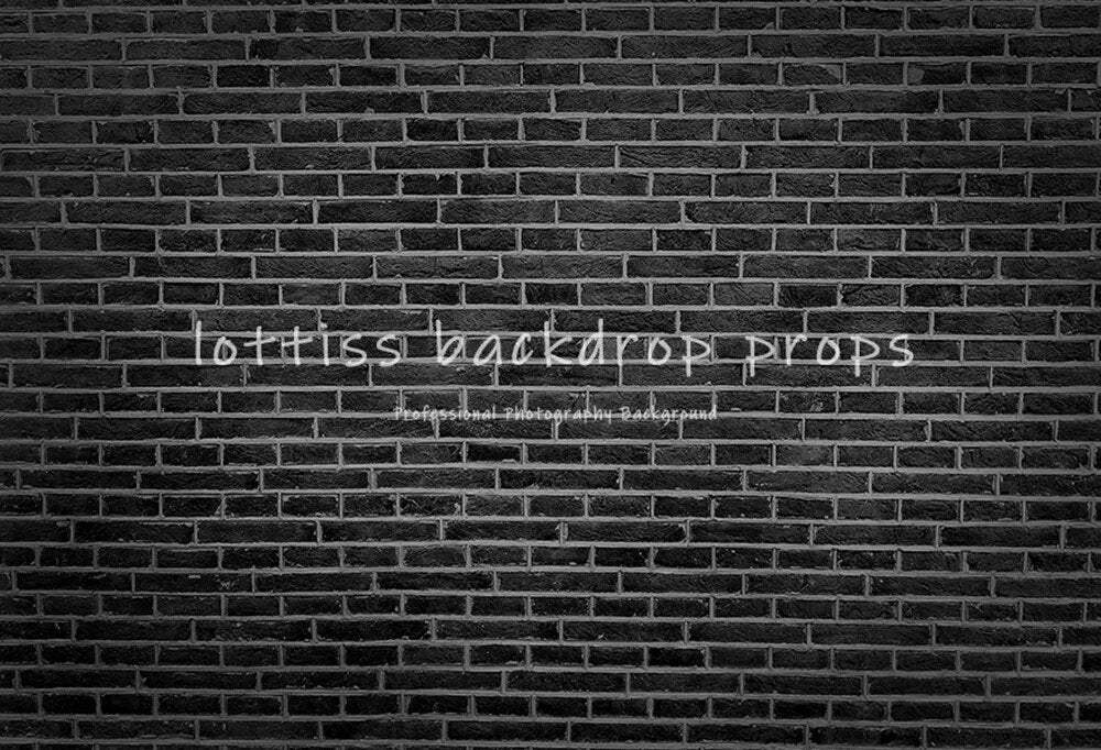 Black Brick Wall Backdrops Series-Two For Photography Kids Portrait Adult Birthday Decor Old Broken Brick-wall Background