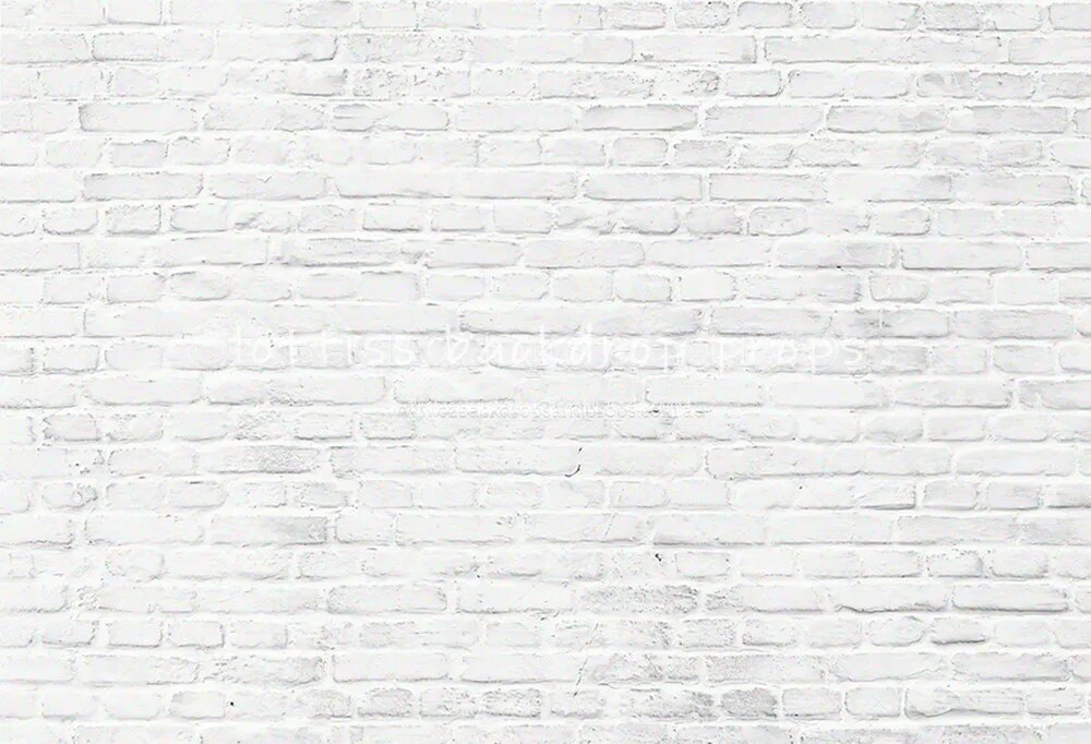 White Brick Wall Backdrops Old Bricked Brick-wall Wallpaper Kids Pregant Portrait Adult Birthday Decor Photography Background