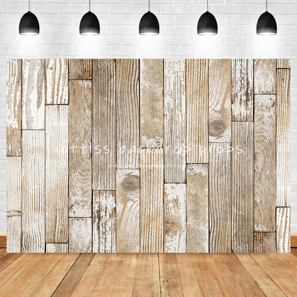 Brown Wood Floor Photography Background  Dark Brown Wood Board Prop Adult Kids Portrait Photocall Broken Wooden Wall Backdrops