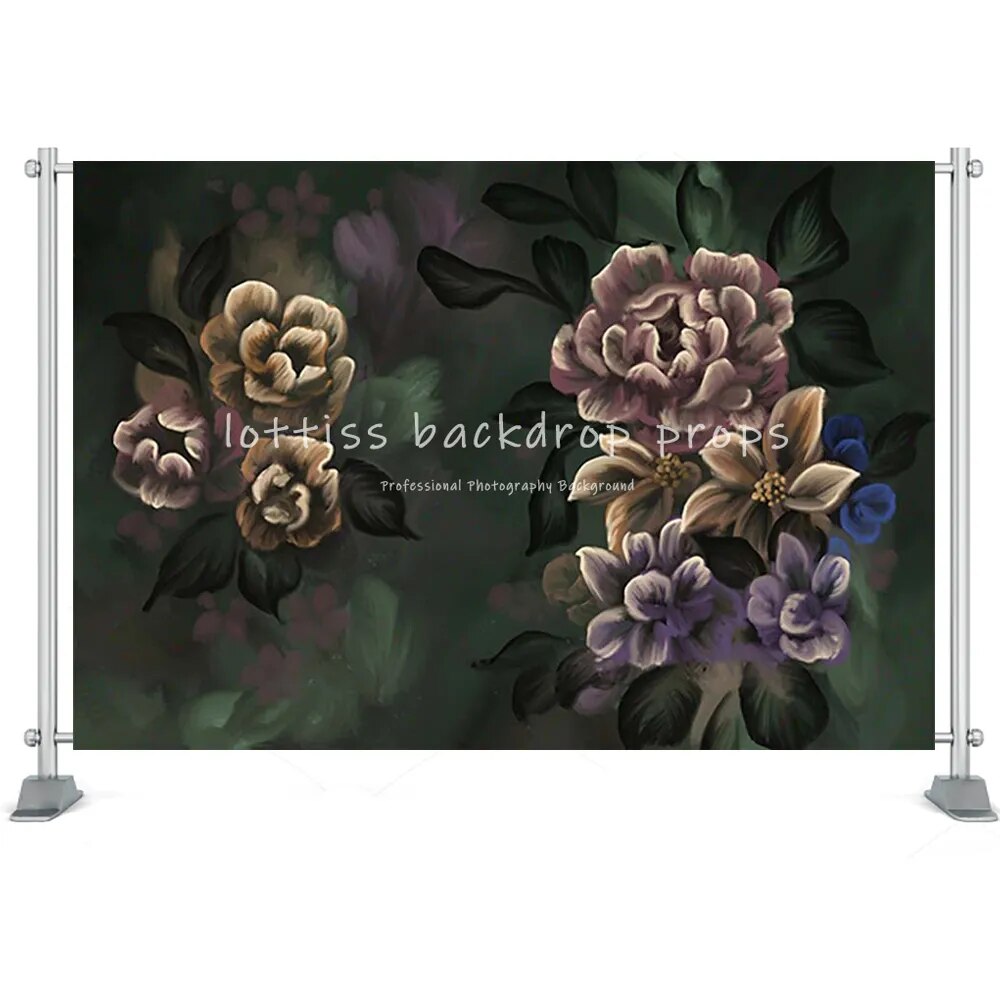 Fine Art Floral Photography Backdrops Adult Children Pregant Portrait Photo Props Hand Painting Flower Background Photostudio