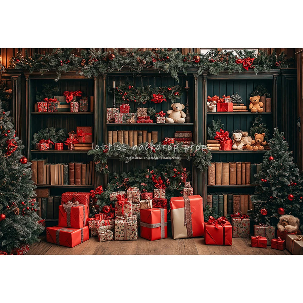 Christmas Cabinet Backdrops Kids Adult Photography Child Baby Photocall Decors WInter Photocall Xmas Backgrounds