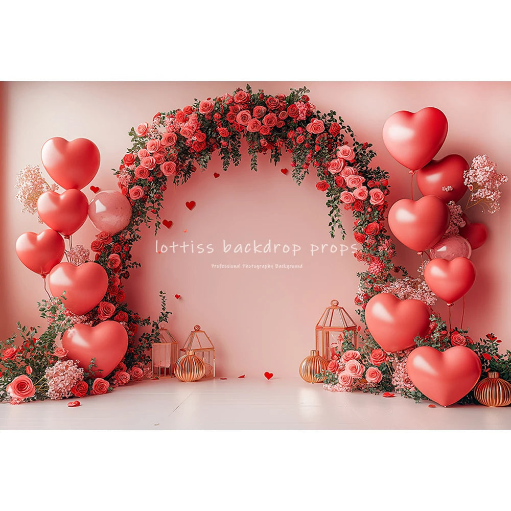 Valentine's Day Love Decoration Backdrops Adult Kids Birthday Cake Smash Props Lover Photocall Backgrounds